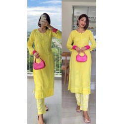 Perfect chikankari top pant set